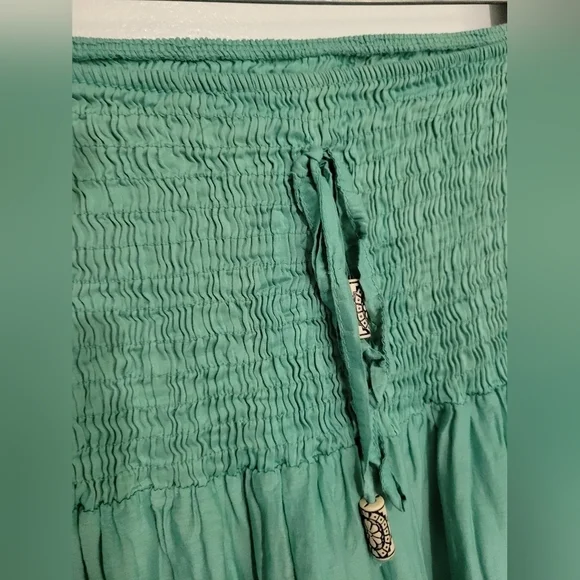 Silk Blend Floral Print Skirt Green XS/S? - Picture 8 of 8